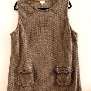 J Jill Sleeveless tweed dress size XL